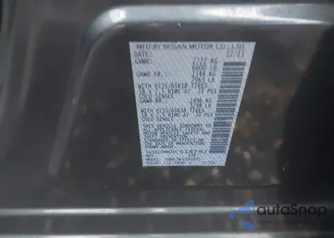 2014 Infiniti Qx60 Hybrid z USA, uszkodzony, nr VIN 5N1CL0MM2EC518792